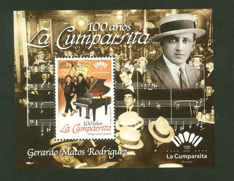 100 años de La Cumparsita (hoja filatélica) - 2017