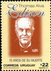 70 Aniversario de la Muerte de Thomas A. Edison - 2001 -