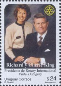 Visita del Presidente de Rotary Internacional Sr. Richard D. King y Sra. - 2001 -