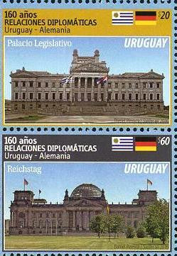 Serie 160 Años Relaciones Diplomáticas Uruguay-Alemania - 2016 -