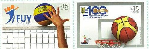 100 Años de la Federación Uruguaya de Voleibol y 100 Años Federación Uruguaya de  Basketball - 2015 -