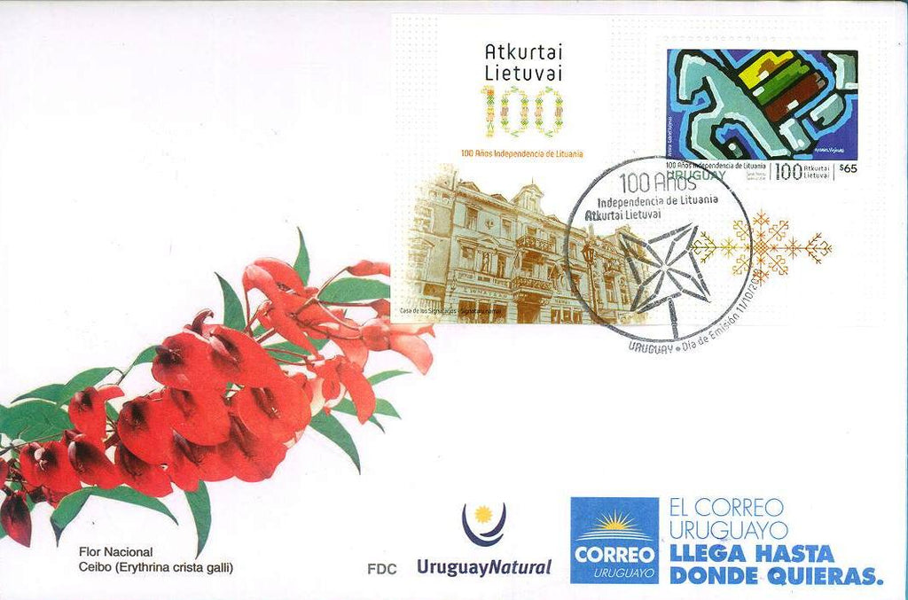 100 años de la Independencia de Lituania 2018 FilateliaUY